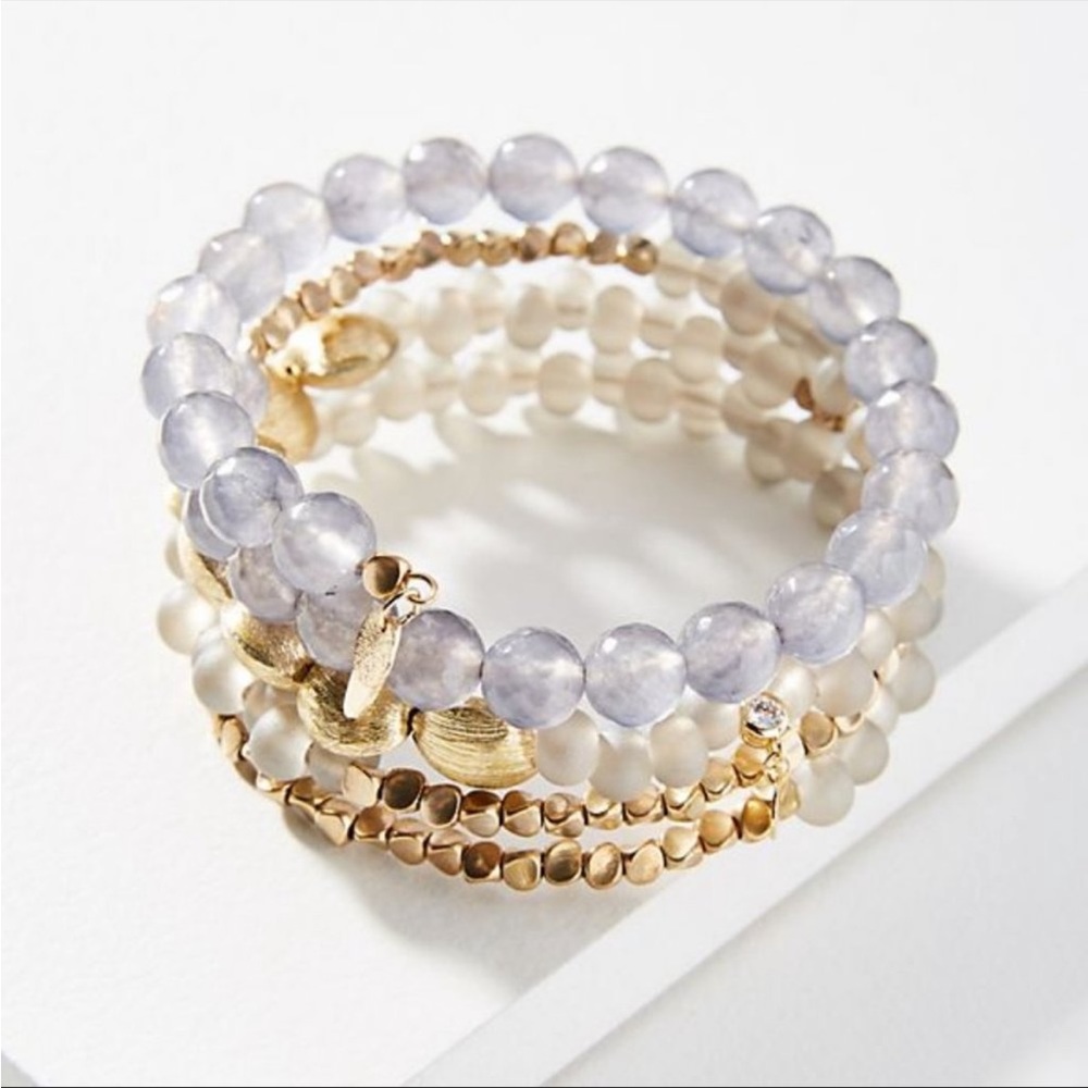 {Anthropologie} Serefina Beaded Coil Bracelet